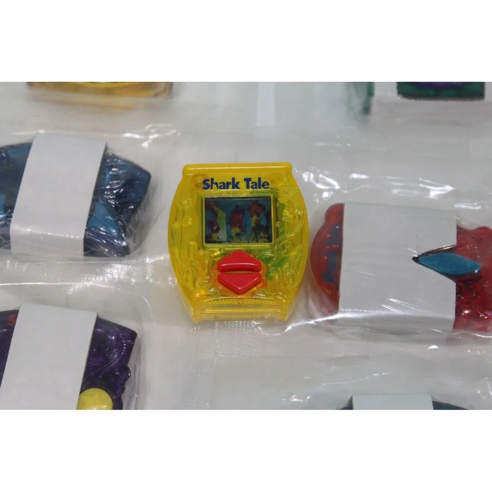 Vintage 2004 Shark Tale Handheld Electronic Games Lot General Mills 7pc Set